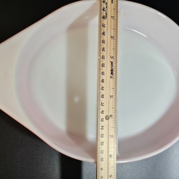 Pyrex Red Friendship Casserole Dish 1.5qt Divided No Lid vtg 70s bakeware bright - Picture 10 of 12